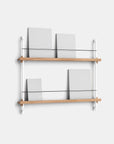 Moebe Magazine 2 Shelf System - Oak