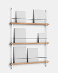 Moebe Magazine 3 Shelf System - Oak B