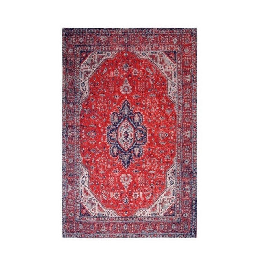 Keshan floor rug in red
