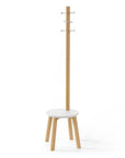 Umbra Pillar Stool Coat Stand - White/Oak