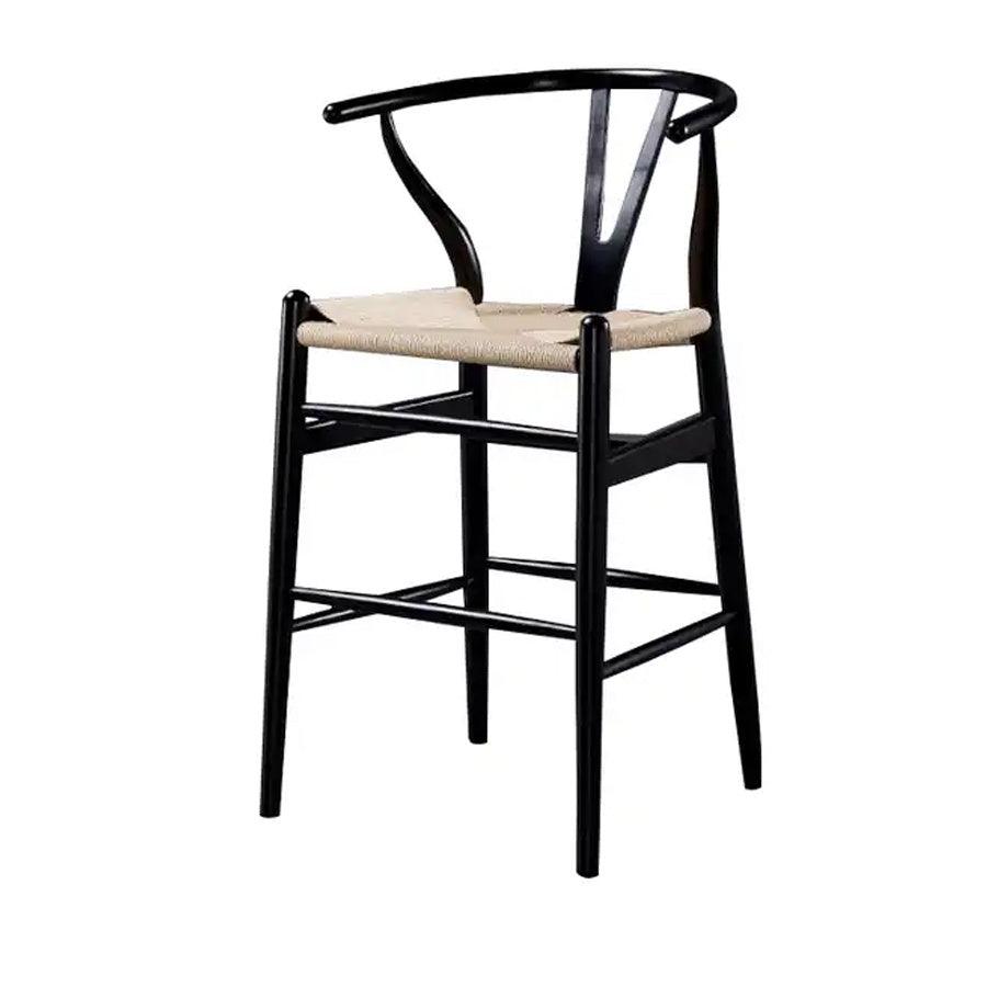 Wishbone bar stool black deals