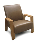 Mogambo leather armchair in coronet olive