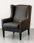 Partridge armchair in urban havana leather