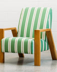 Mogambo armchair in regatta stripe clover