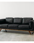 Aria Leather 3 Seat Sofa - Matisse Black
