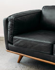 Aria Leather 3 Seat Sofa - Matisse Black