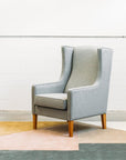 Partridge armchair in chambray mist