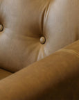 Ventura leather modular sofa and reversible chaise in settler olive