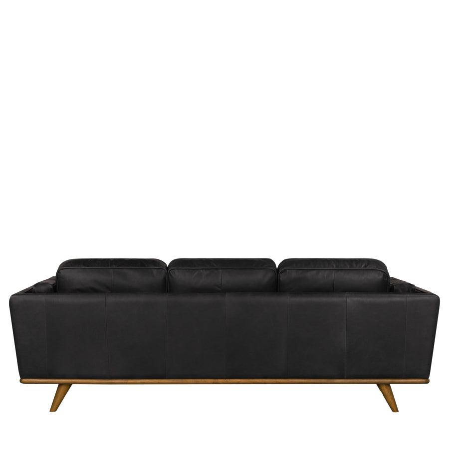 Aria Leather 3 Seat Sofa - Matisse Black