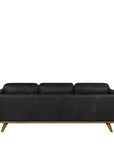 Aria Leather 3 Seat Sofa - Matisse Black