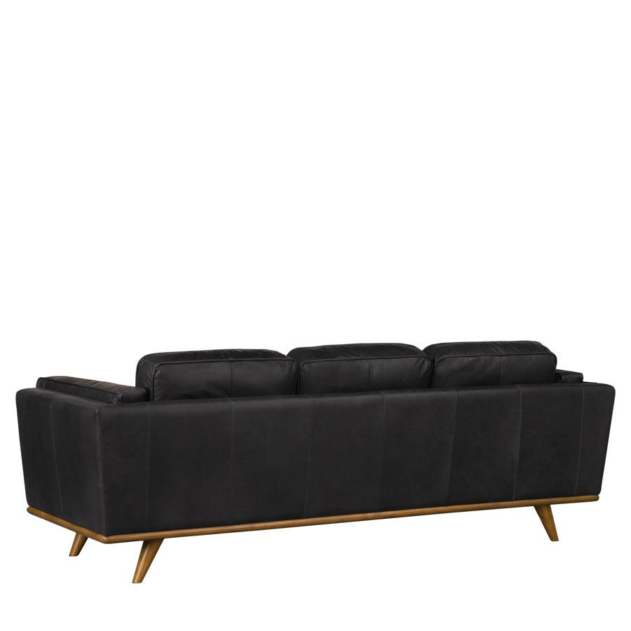 Aria Leather 3 Seat Sofa - Matisse Black
