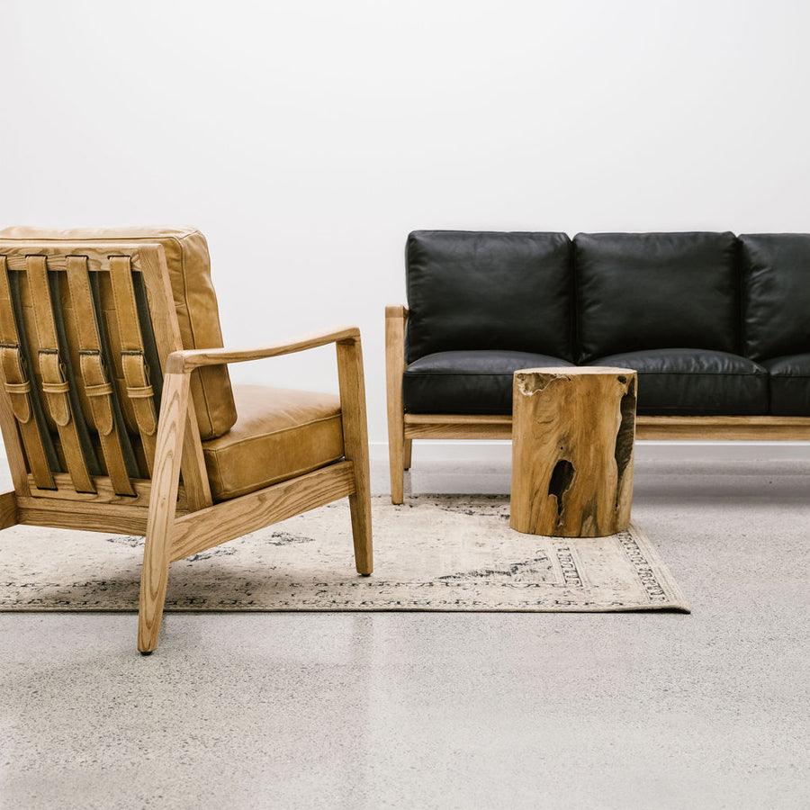 Yukon leather armchair in tan

