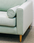Chanel sofa in plush seafoam