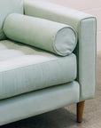 Chanel sofa in plush seafoam