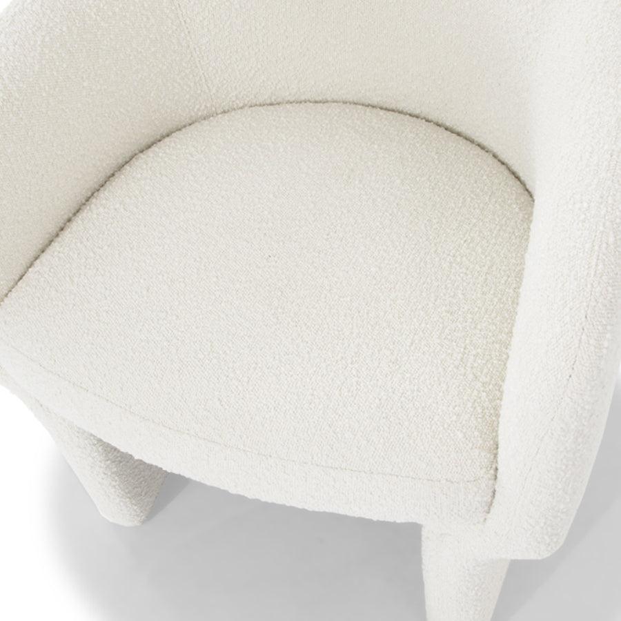 Odyssey armchair in boucle white