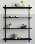 Moebe Wall 4 Shelf System - Black