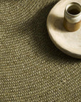 Tairua Round Rug Small - Moss Green