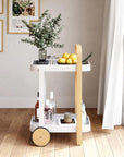 Bellwood Bar Cart - White/Natural