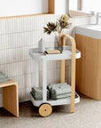 Bellwood Bar Cart - White/Natural