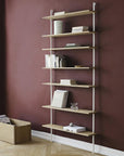 Moebe Wall Tall Shelf System - Oak B