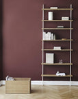 Moebe Wall Tall Shelf System - Oak B