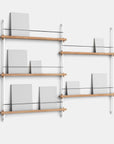 Moebe Magazine Double Bay Shelving System - Oak B