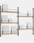 Moebe Magazine Double Bay Shelving System - Oak A