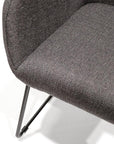 Folio fabric dining chair - charcoal fabric detail
