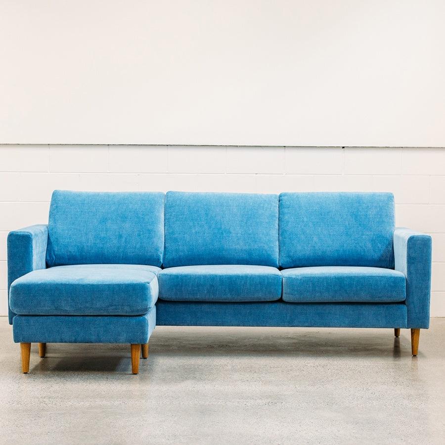 Tango modular sofa and reversible ottoman in orleans sky