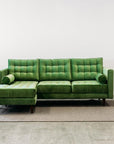Monterey modular sofa with reversible chaise in cleo fern