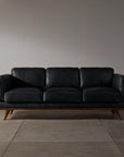 Aria Leather 3 Seat Sofa - Matisse Black