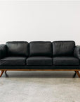 Aria Leather 3 Seat Sofa - Matisse Black