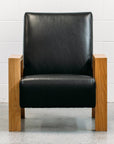 Mogambo leather armchair in settler black