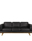 Aria Leather 3 Seat Sofa - Matisse Black