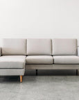 Tango modular sofa with reversible ottoman in felix smoke