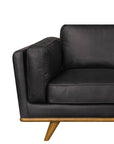 Aria Leather 3 Seat Sofa - Matisse Black