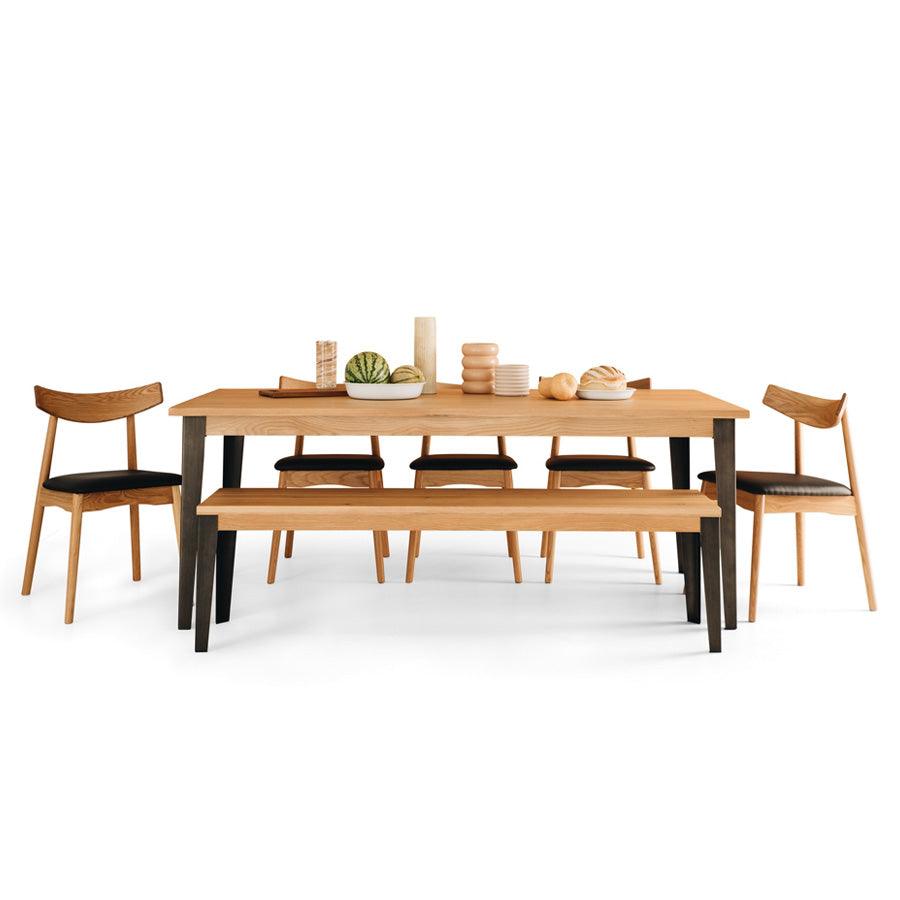 Karel Oak Dining Table + Bench