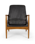 Hopkins leather armchair in black