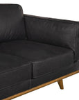 Aria Leather 3 Seat Sofa - Matisse Black