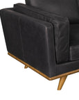 Aria Leather 3 Seat Sofa - Matisse Black