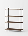 Moebe Shelving System - Medium Walnut - Stacks Furniture Store