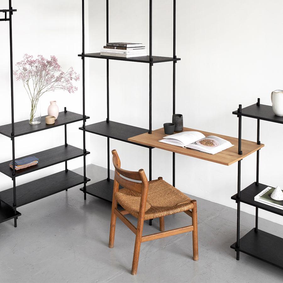 Moebe Shelving System - Desk + multi bay