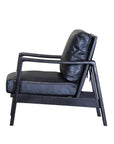 black leather armchair
