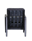 black leather armchair