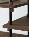 Moebe Wall Tall Shelf System - Walnut