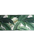 Storage ottoman in tropical palm and nassau forest