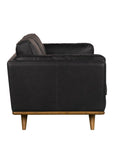 Aria Leather 3 Seat Sofa - Matisse Black