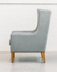 Partridge armchair in chambray mist