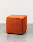 Sqaure ottoman in theodora paprika