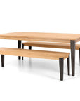 Karel Oak Bench Seat + Table